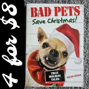 Scholastic Bad Pets Save Christmas Book Kids Youth Read Funny Entertaining